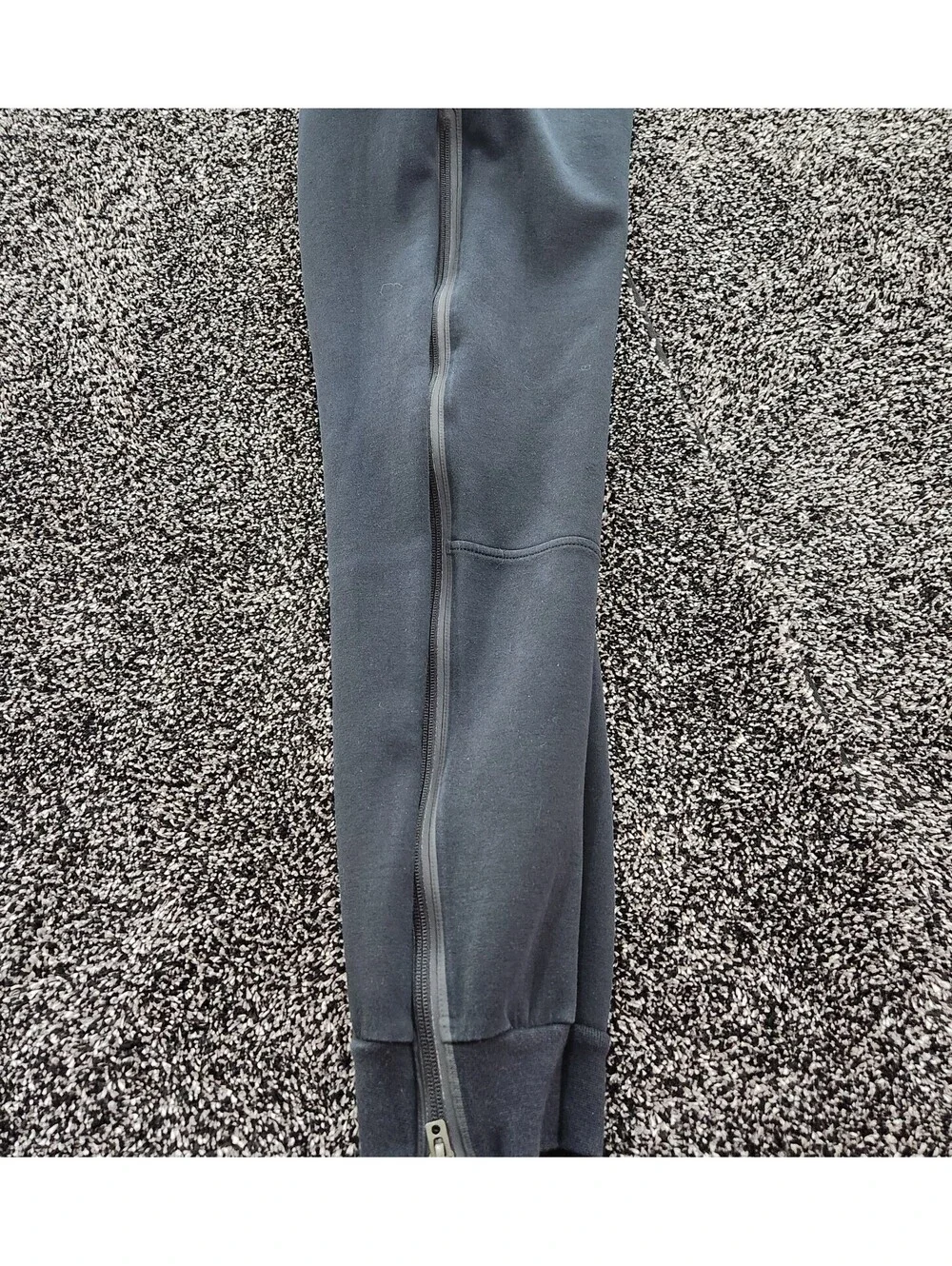 Nike tech pack Fleece Black Jogger Sweatpants Side Zippers Size Small tapered